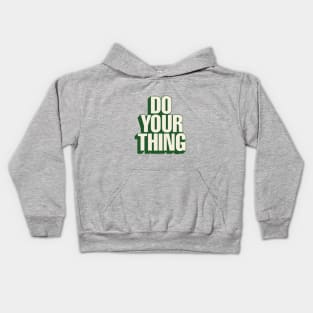 Do Your Thing by The Motivated Type in Pale Orange Green and White Kids Hoodie